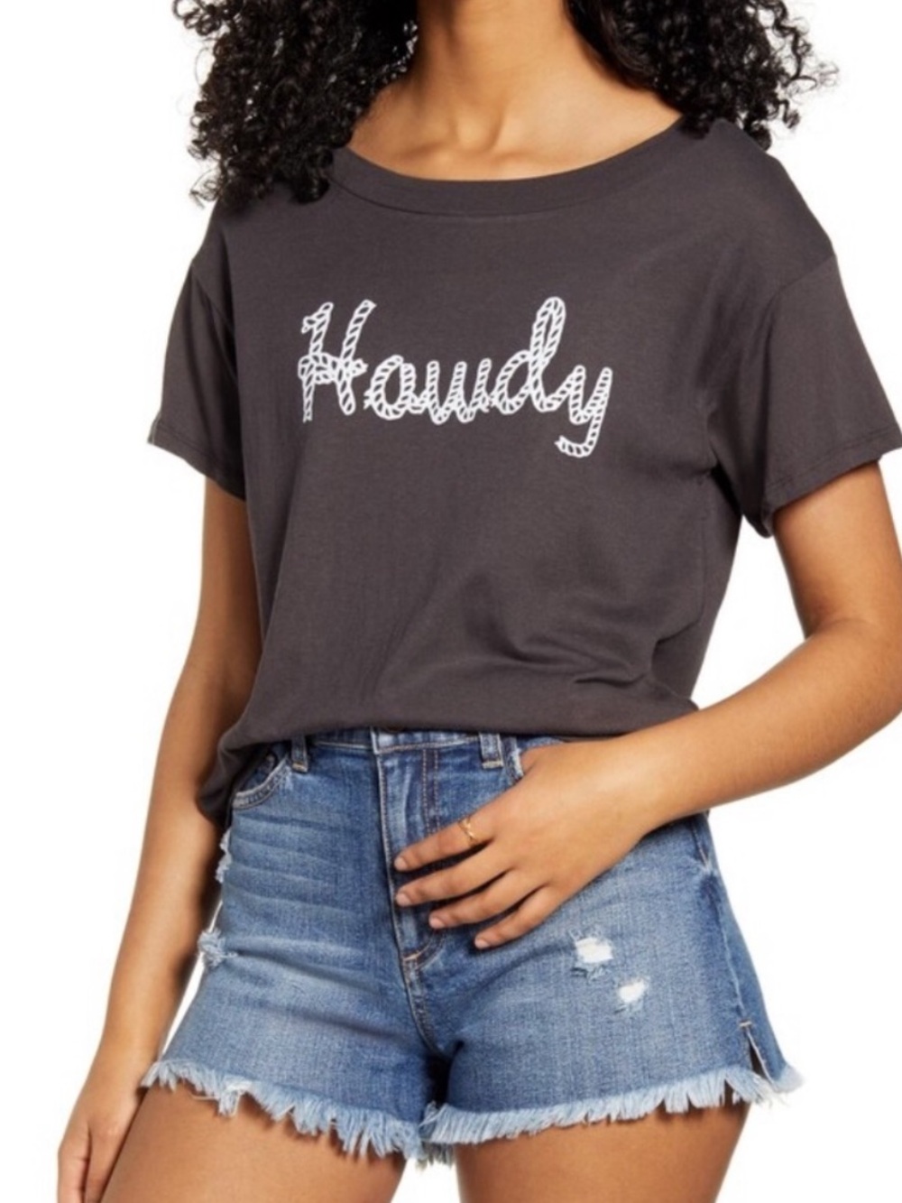 Howdy Graphic Short Sleeve Tee - Charcoal Medium